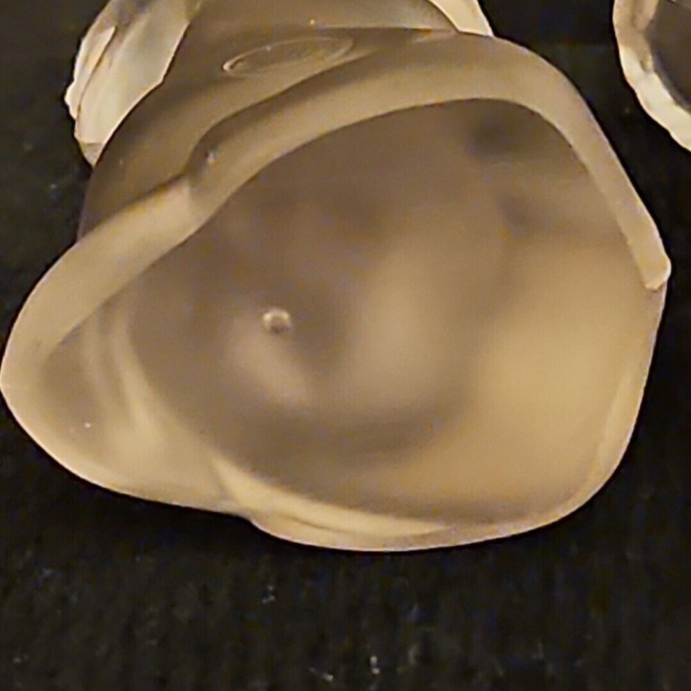 Vintage Fenton Praying Girl and Boy Pair Frosted Glass Figurine Lot Clear - Picture 9 of 13